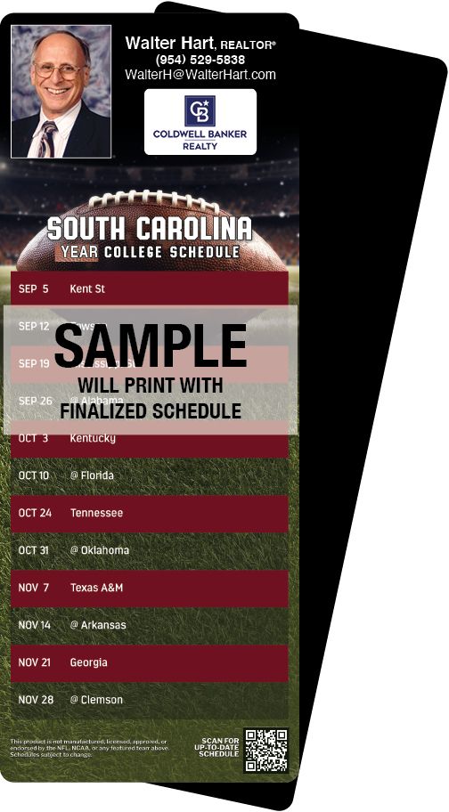 Football Schedules | ReaMark Real Estate Magnets
